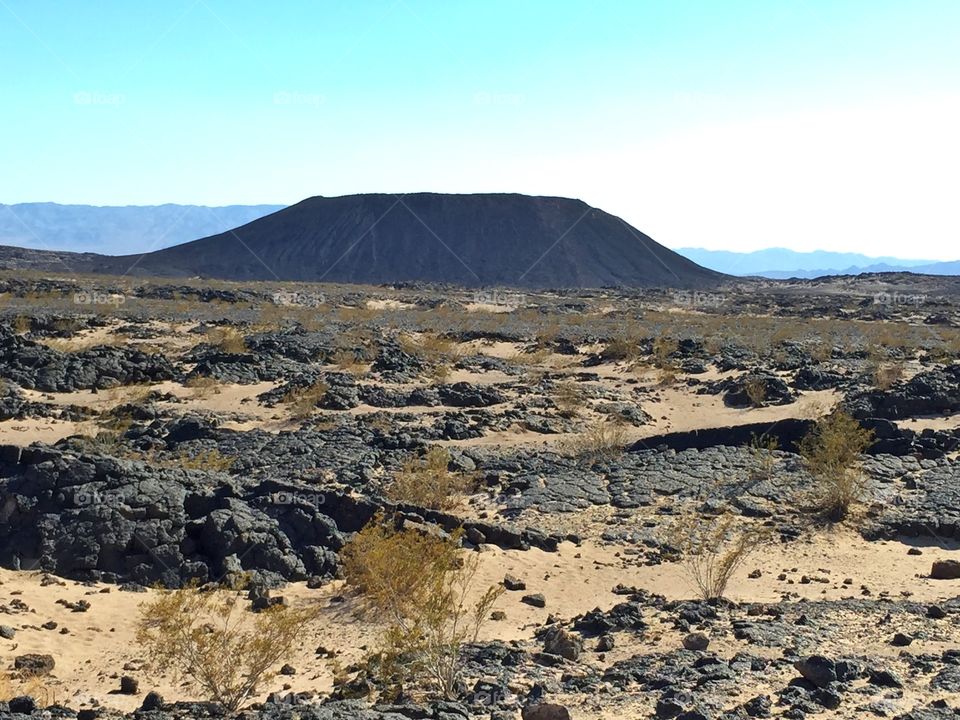 Sight of Amboy crater. Sight of Amboy crater from the mother road in USA