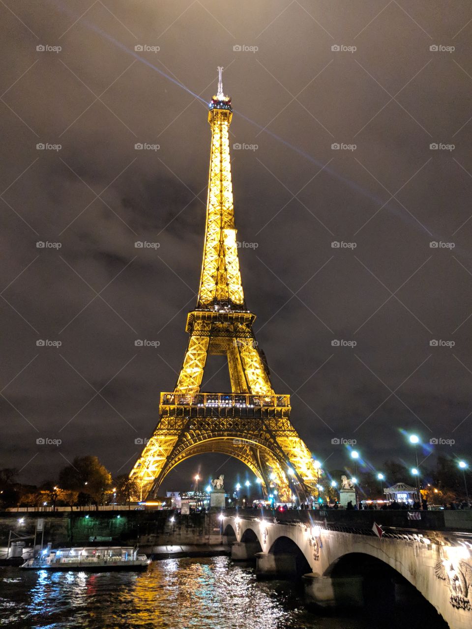 Eiffel Tower Paris France at night