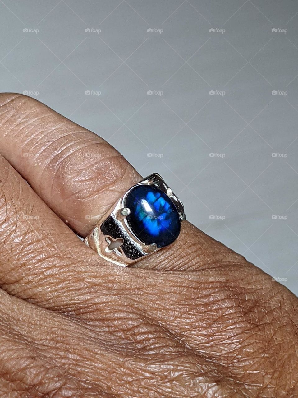 beautiful opal on the old skin