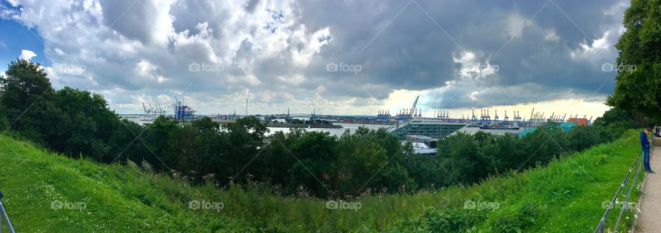 Hamburg .Port Panorama 