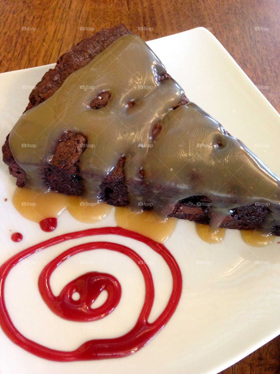 Salted caramel brownie