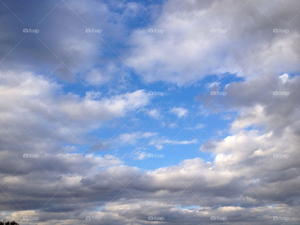 sky blue clouds clear by annieadj