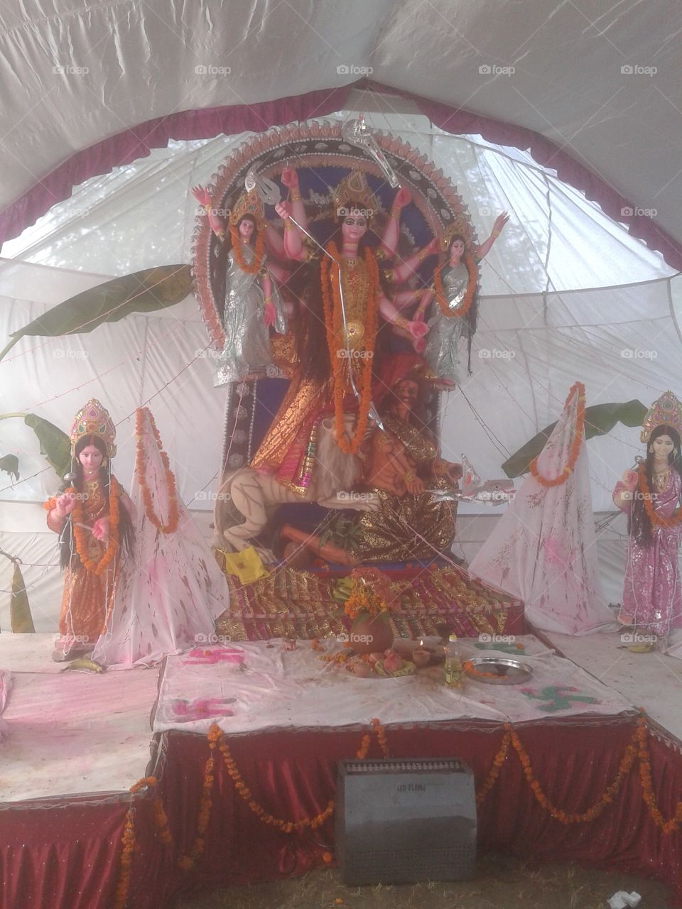 this is statue of Lord Durga.