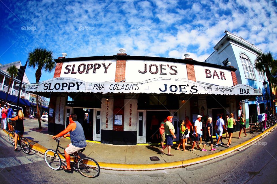 World famous Sloppy Joe's In Key West. Ever start drinking around 10am and last until 2am? Then you found your spot! Great food, drinks and music! A Florida classic! 