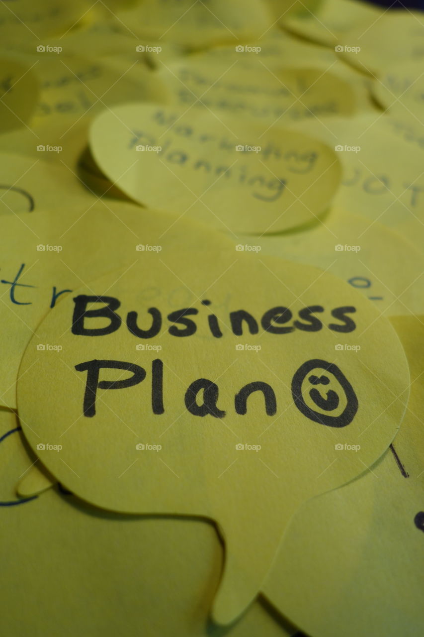 Creating a business plan requires many notes😀