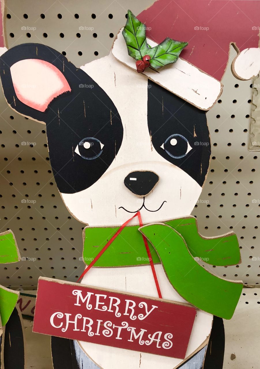 Merry Christmas dog decorations decor