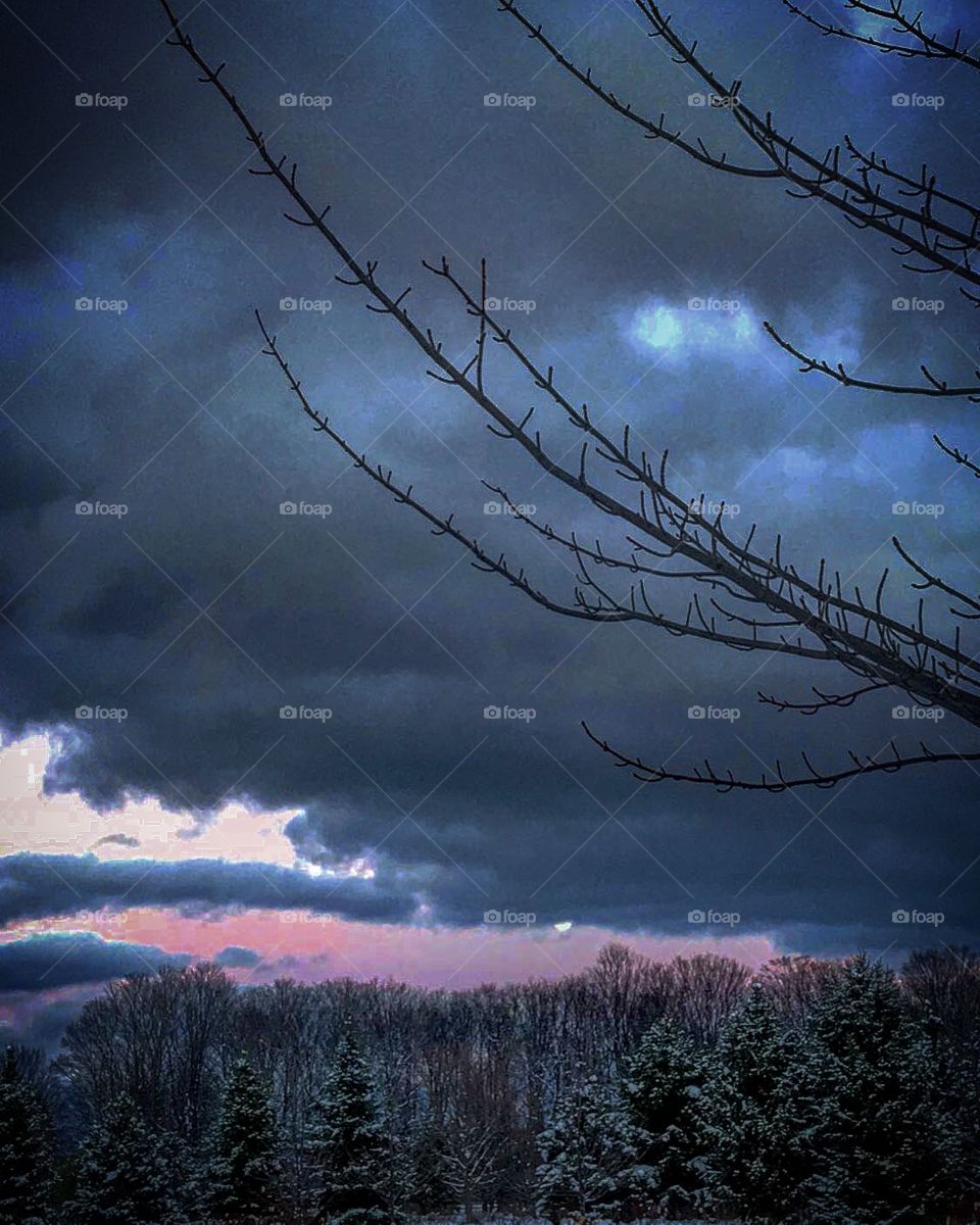 Moon at Boyne Mountain