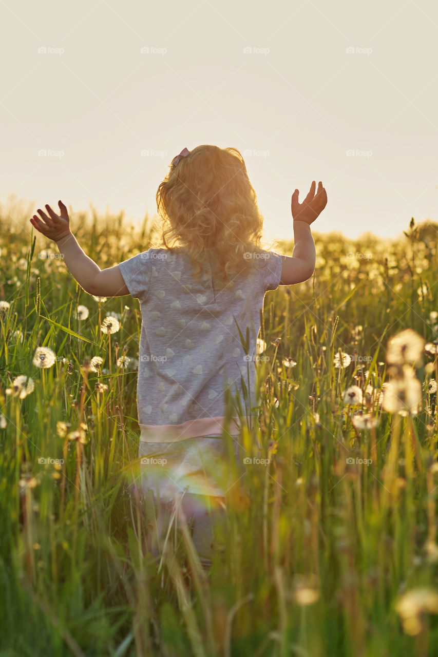 the girl rejoices in the sun