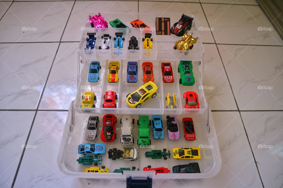 My sister's toy car collection