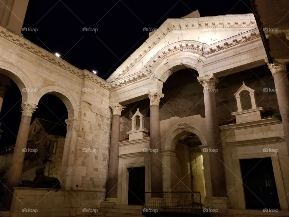 Diocletian's Palace at night