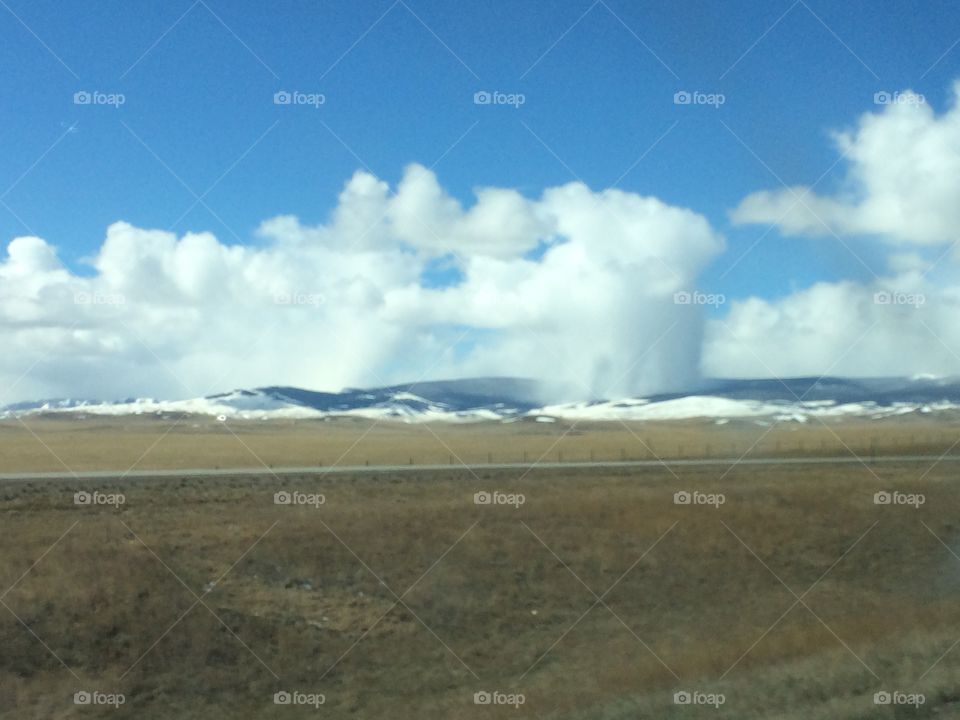Wyoming. Snow fall