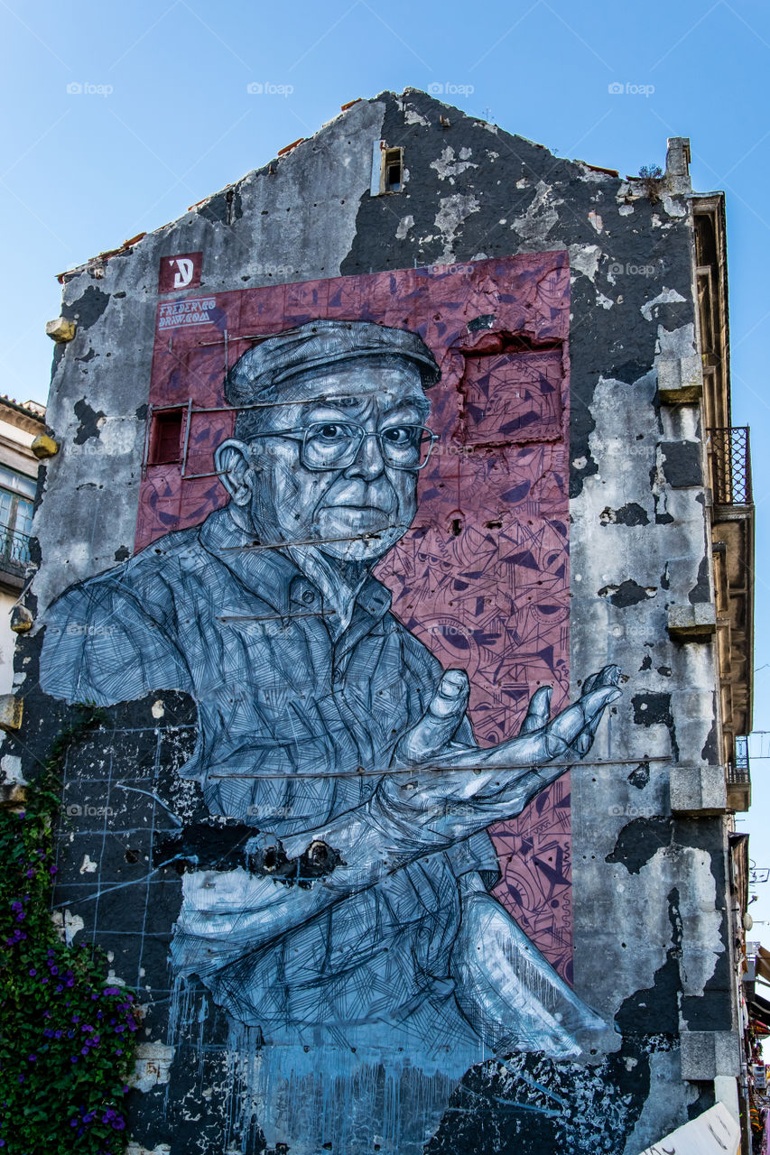 Street art in Porto, Portugal.