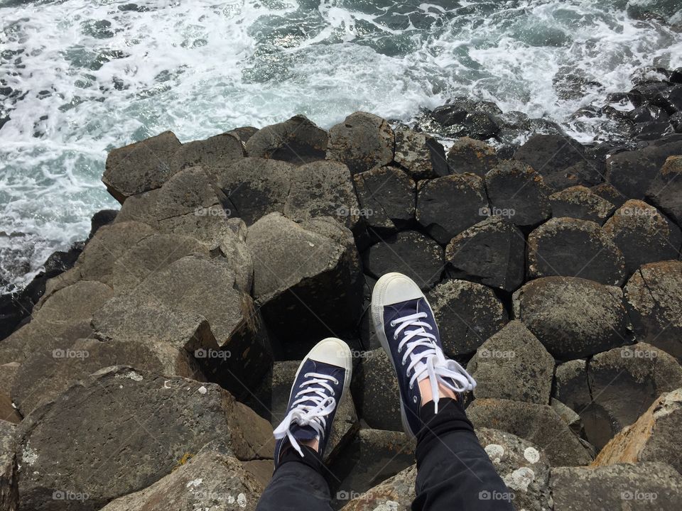 Shoes at Giants causeway 