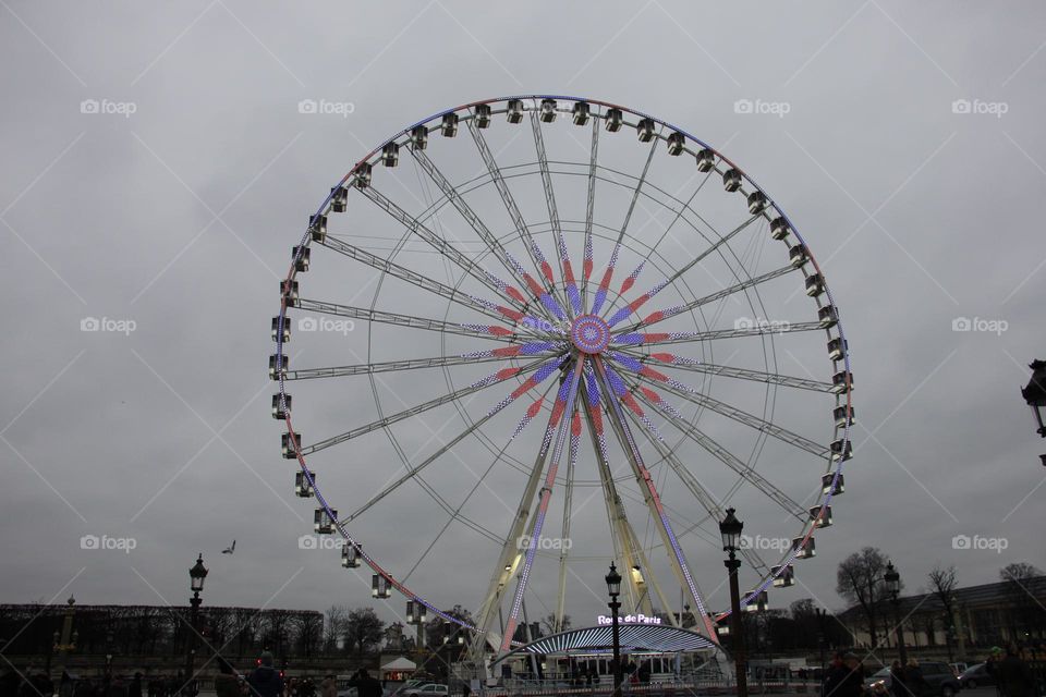 Big ferry wheel in Paris 