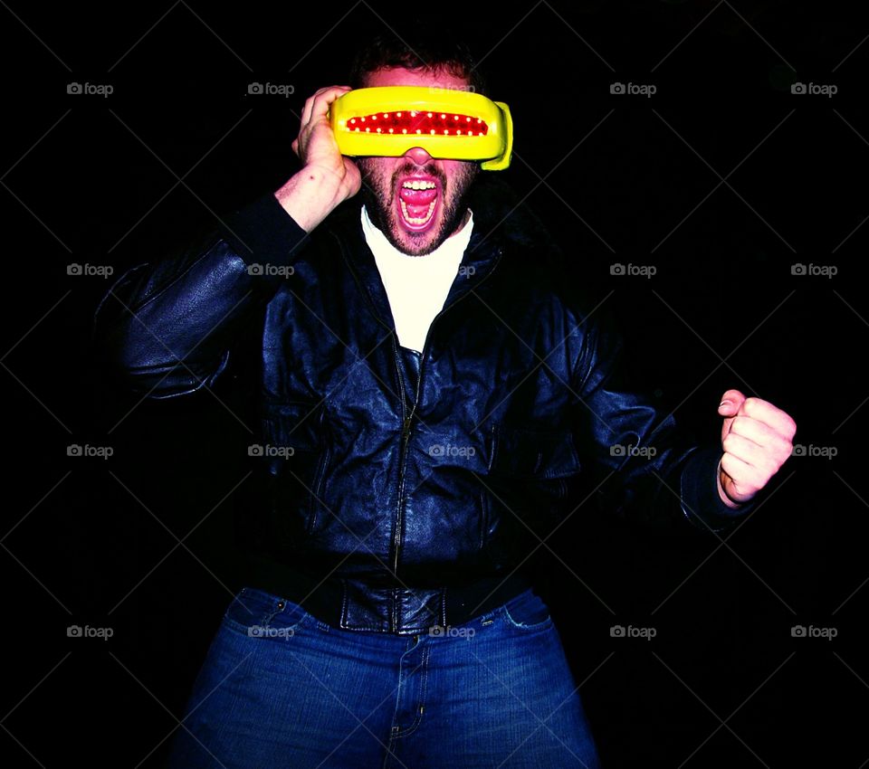 Backdrop fun in a Cosplay attire