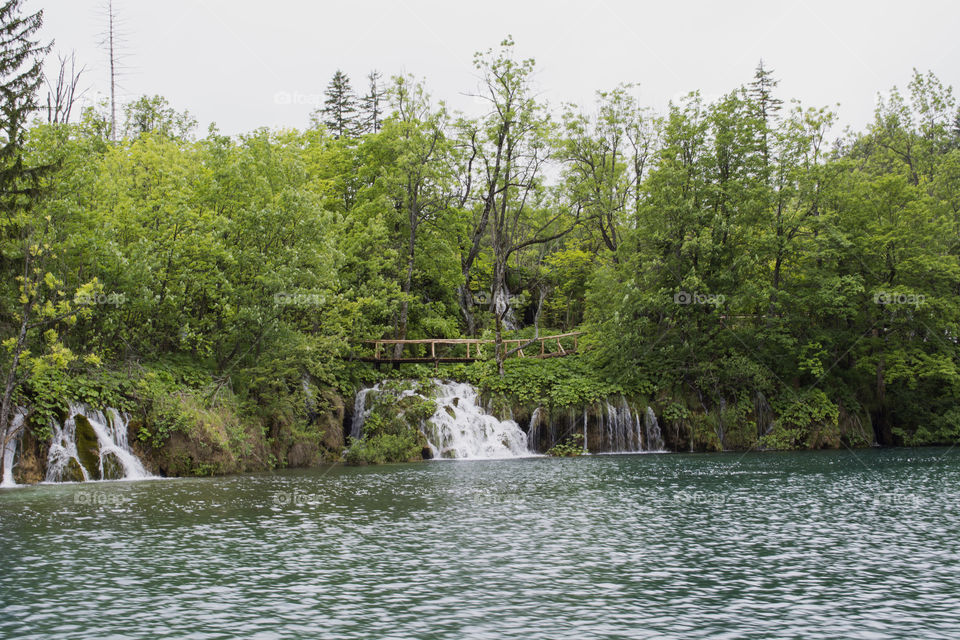 Beautiful nature with waterfalls