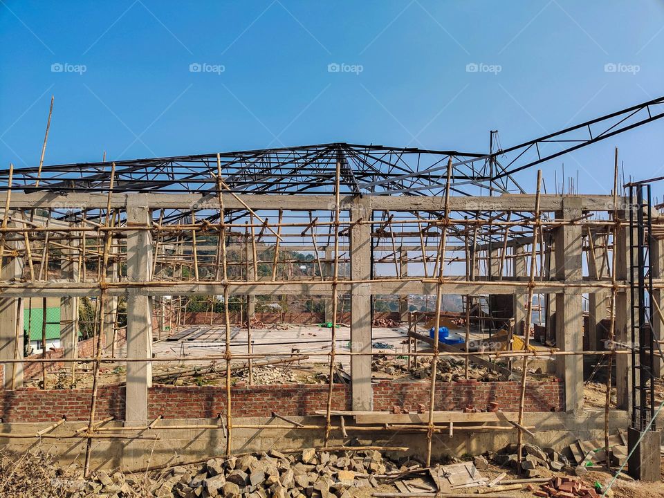 Framework of an under constructed building.