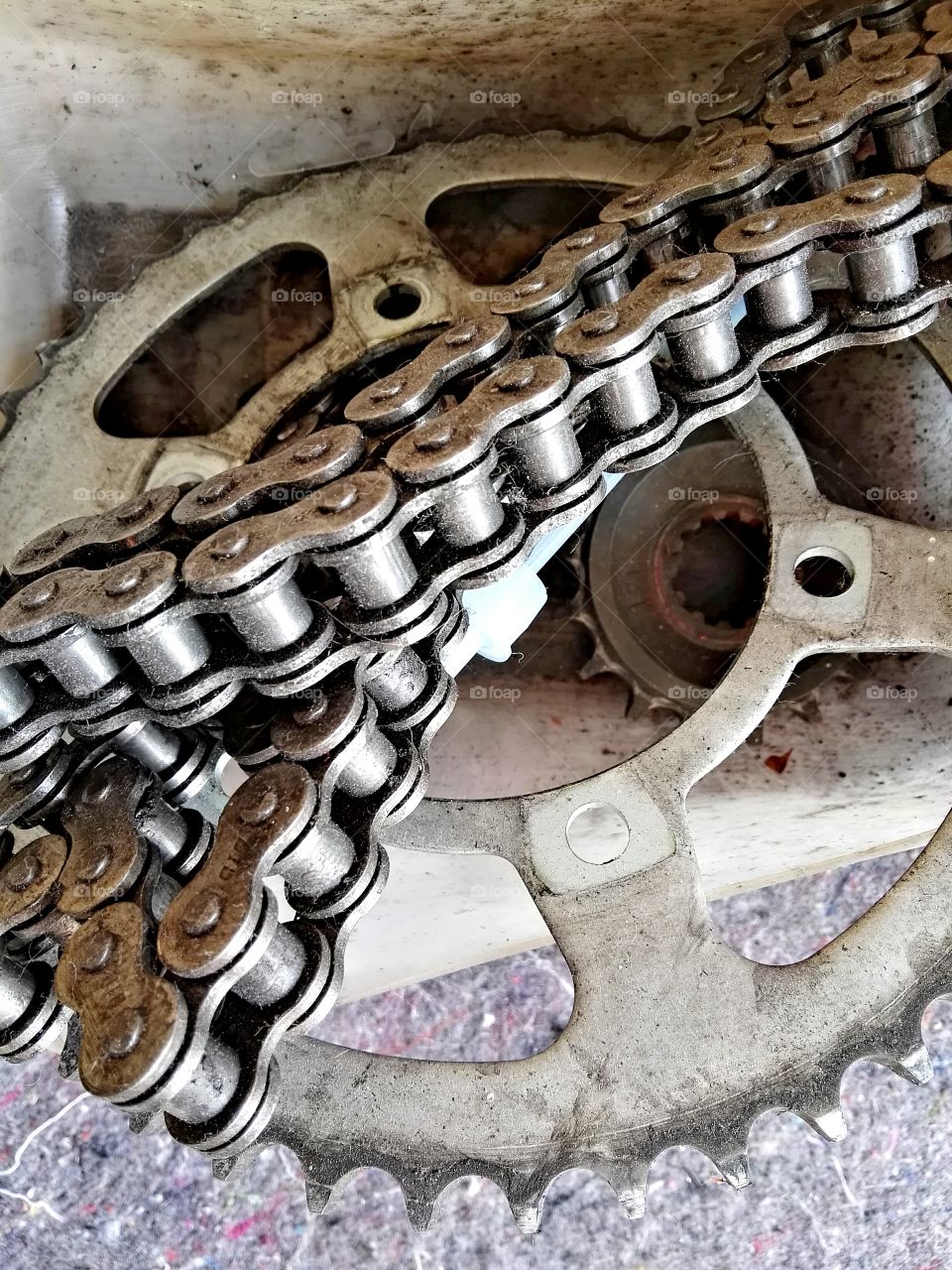 old steel motorcycle chain