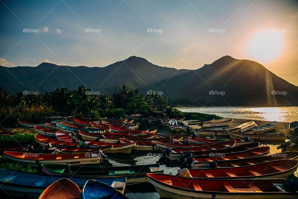 Fishing boats in Chuao Venezuela 