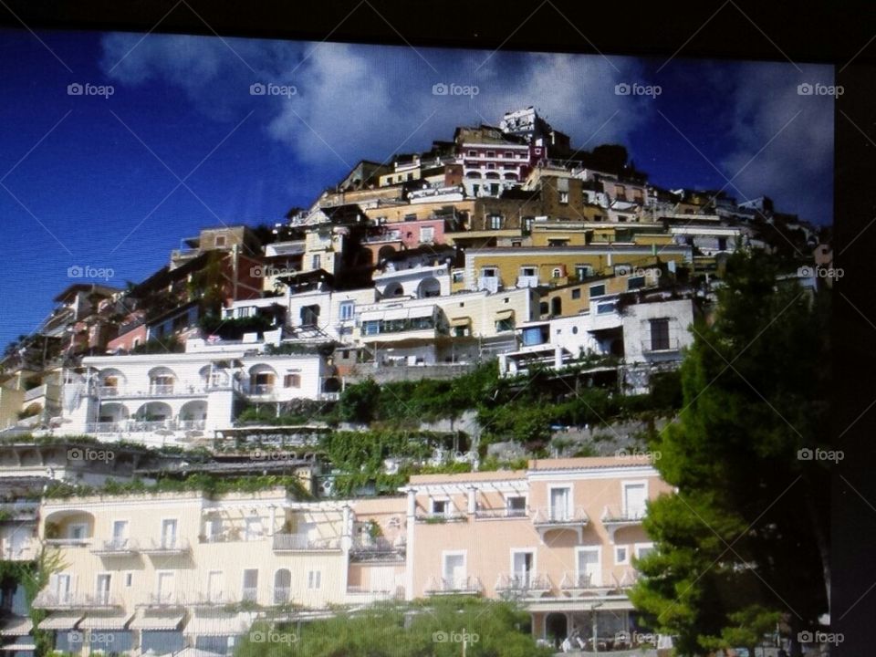 Positano Italy view from the shore