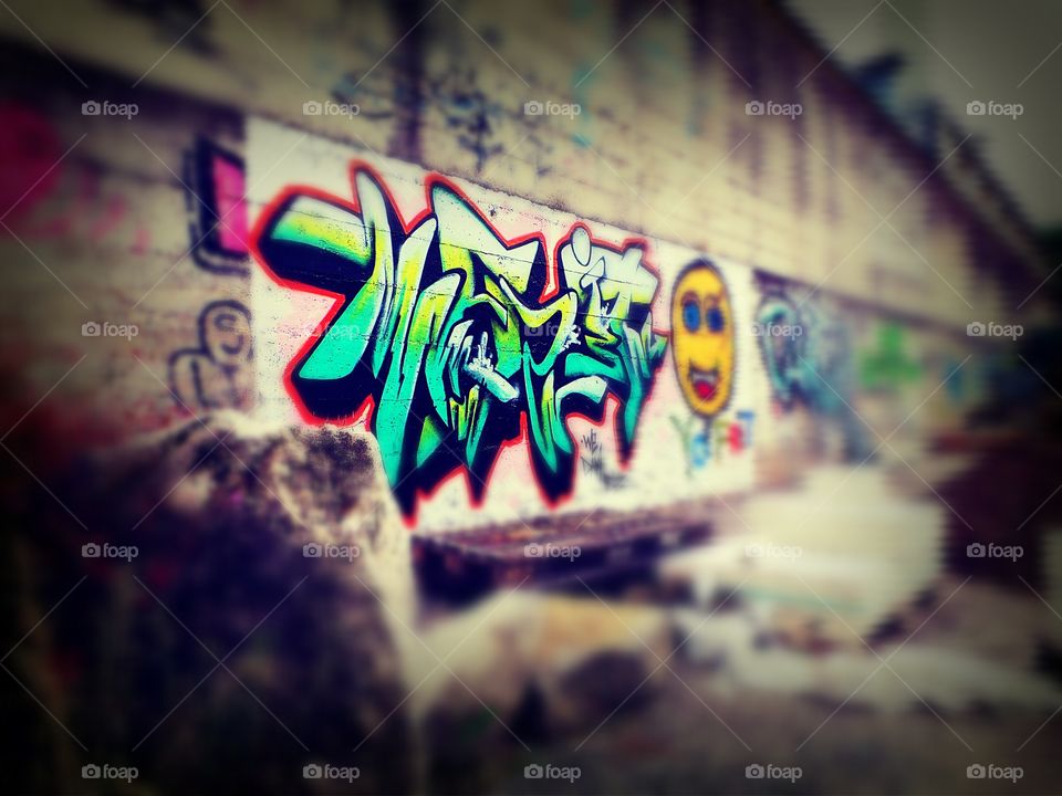 streetart. graffiti  on a wall