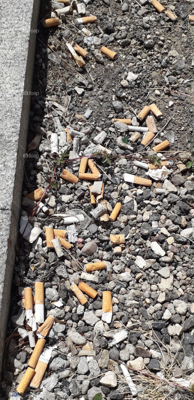 tobacco cig dirty dirtiness pollution waste footpath