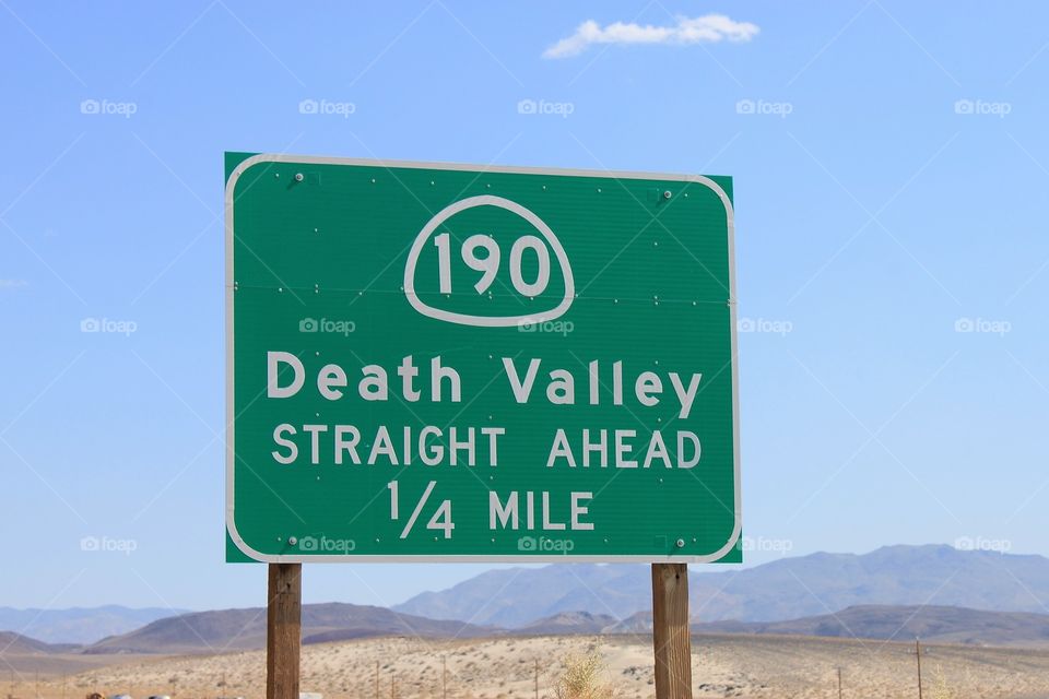 Death Valley sign, CA