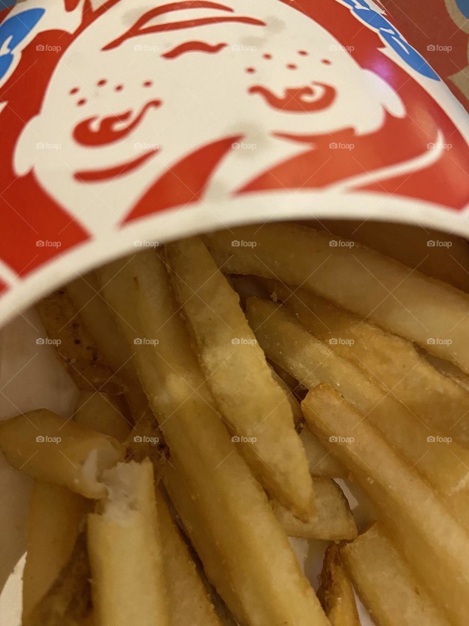 Crispy golden brown french fries from Wendy’s. A rare oh-so-good treat on a Friday night. 