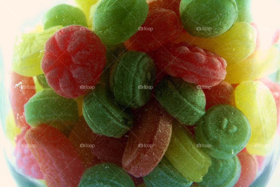 colorful hard candies in a jar