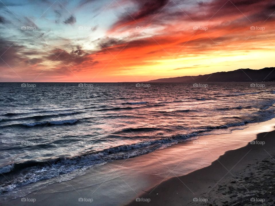 Santa Monica Sunset. Taken from the Santa Monica Pier