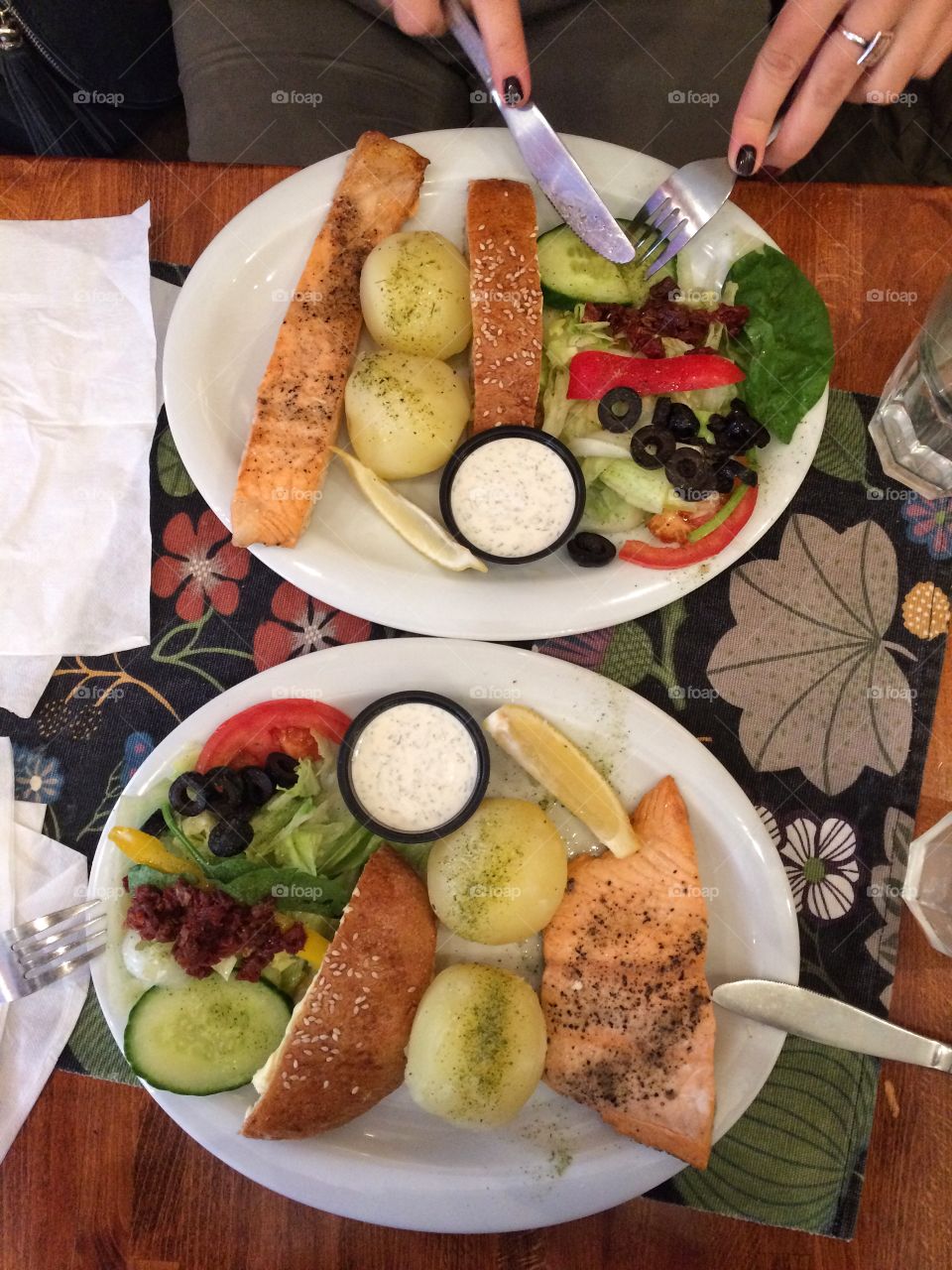 Swedish salmon lunch 