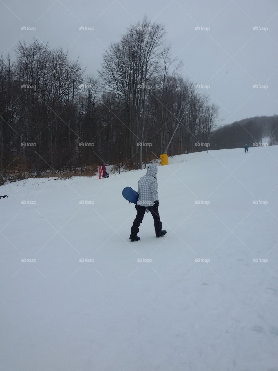 Skiing on the snow mountain