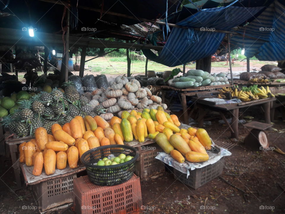 Local Market at Jungle in Thailand