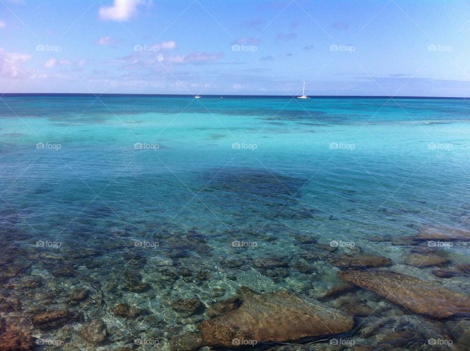 Clear Aqua Caribbean Water