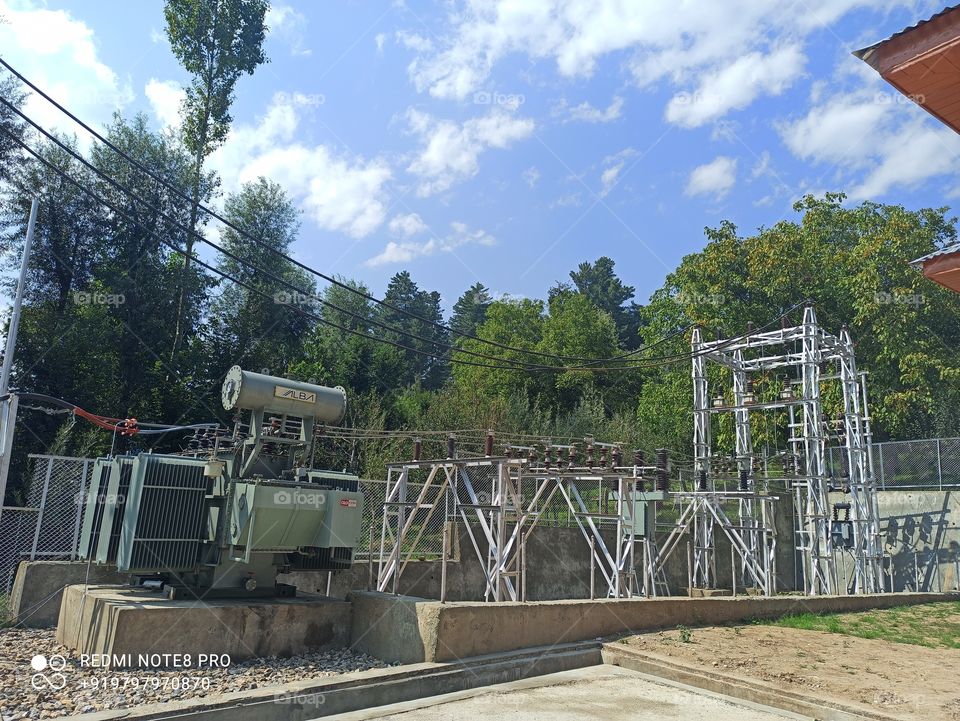 33kv/11Kv Power transformer & 33Kv yard of 33kv/11Kv - 1*6.3MVA Recieving Station Keller Shopian Kashmir Jammu & Kashmir (India).