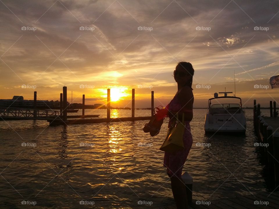 A girl at the pier