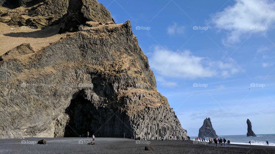 Black Sand Beach in Vik, Iceland