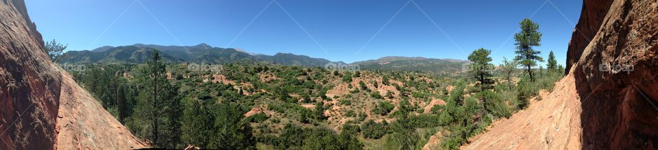 Beautiful panoramic with awesome blue sky