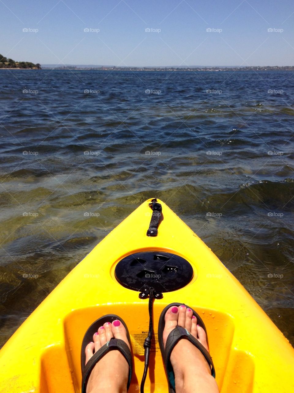 Feet in a canoe 