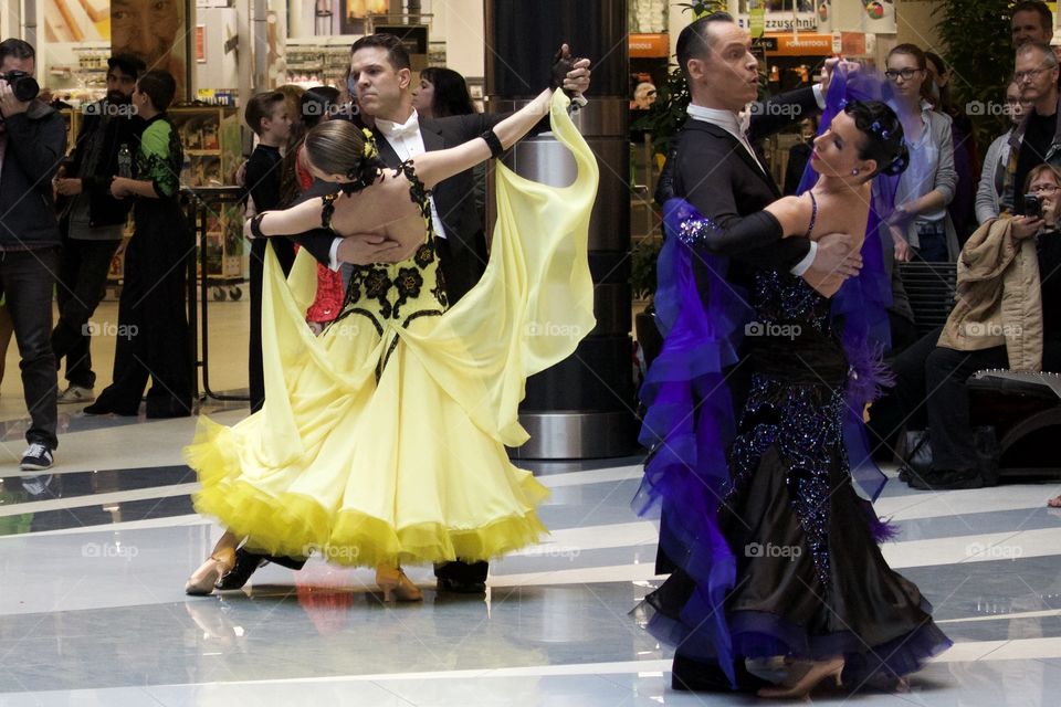 Couple Dancing  In A Dance Contest