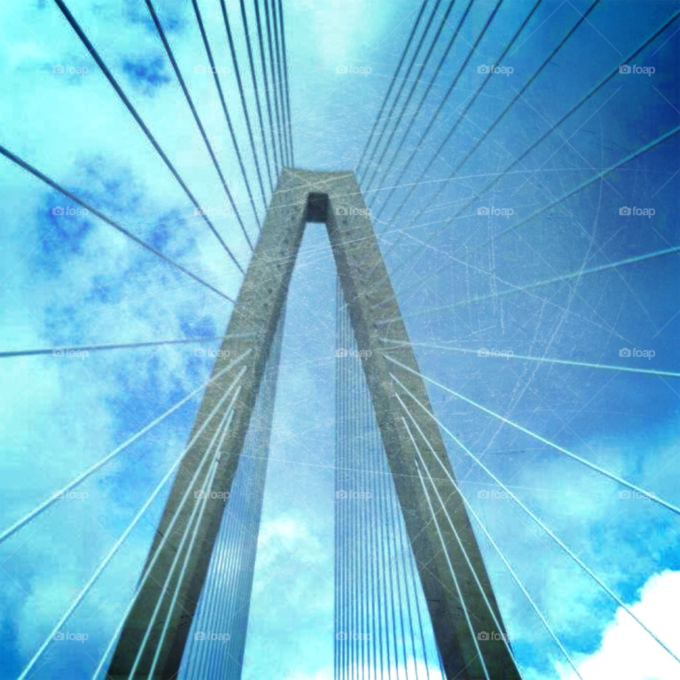 bridge scratched lens effect sky blue by ley8080