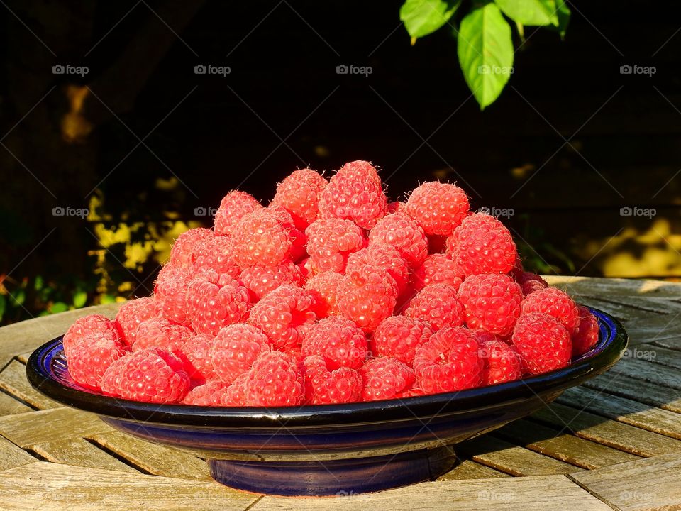 Delicious raspberries