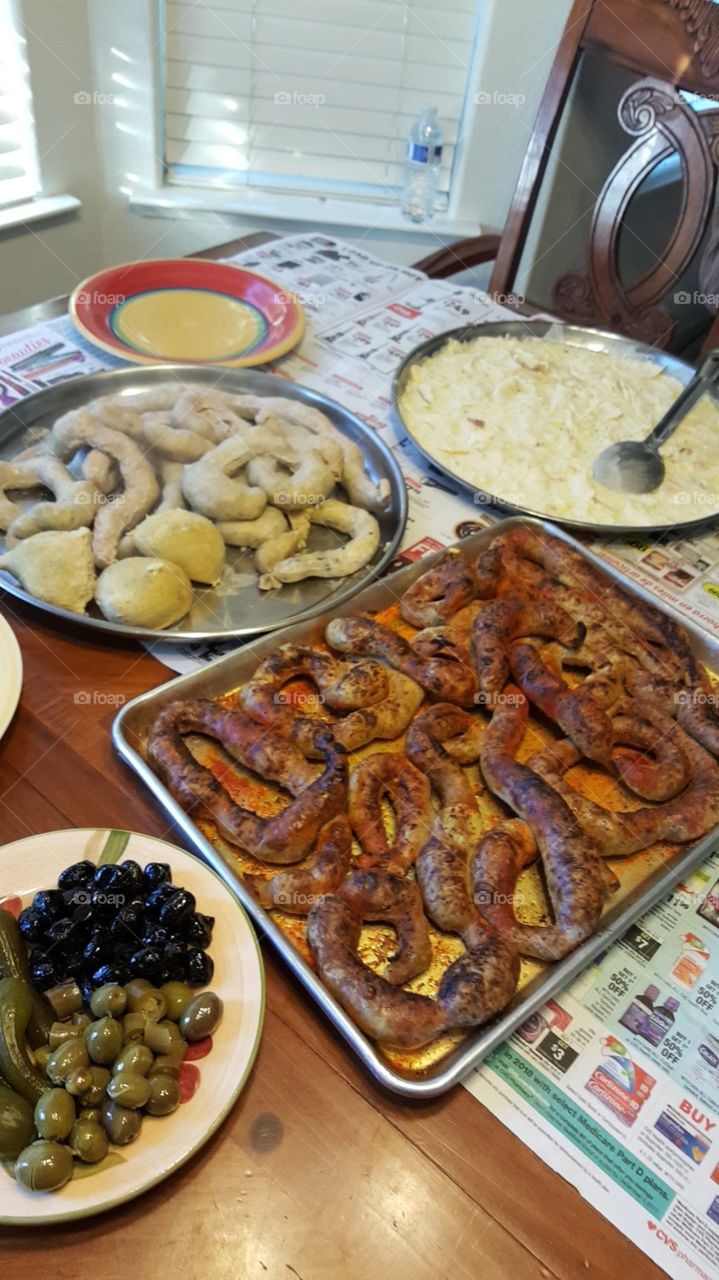 Took lunch to my in-laws house  they love this kind of food lol it’s cow intestines stuffed with rice & meat and spices. Cooked in a traditional yogurt lol 