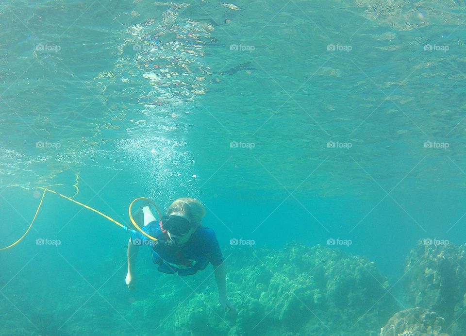 Young Boy Scuba Diving