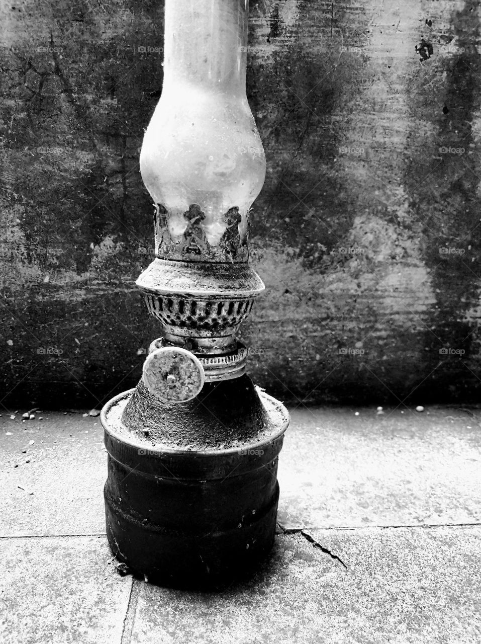 Colonial era oil lamp