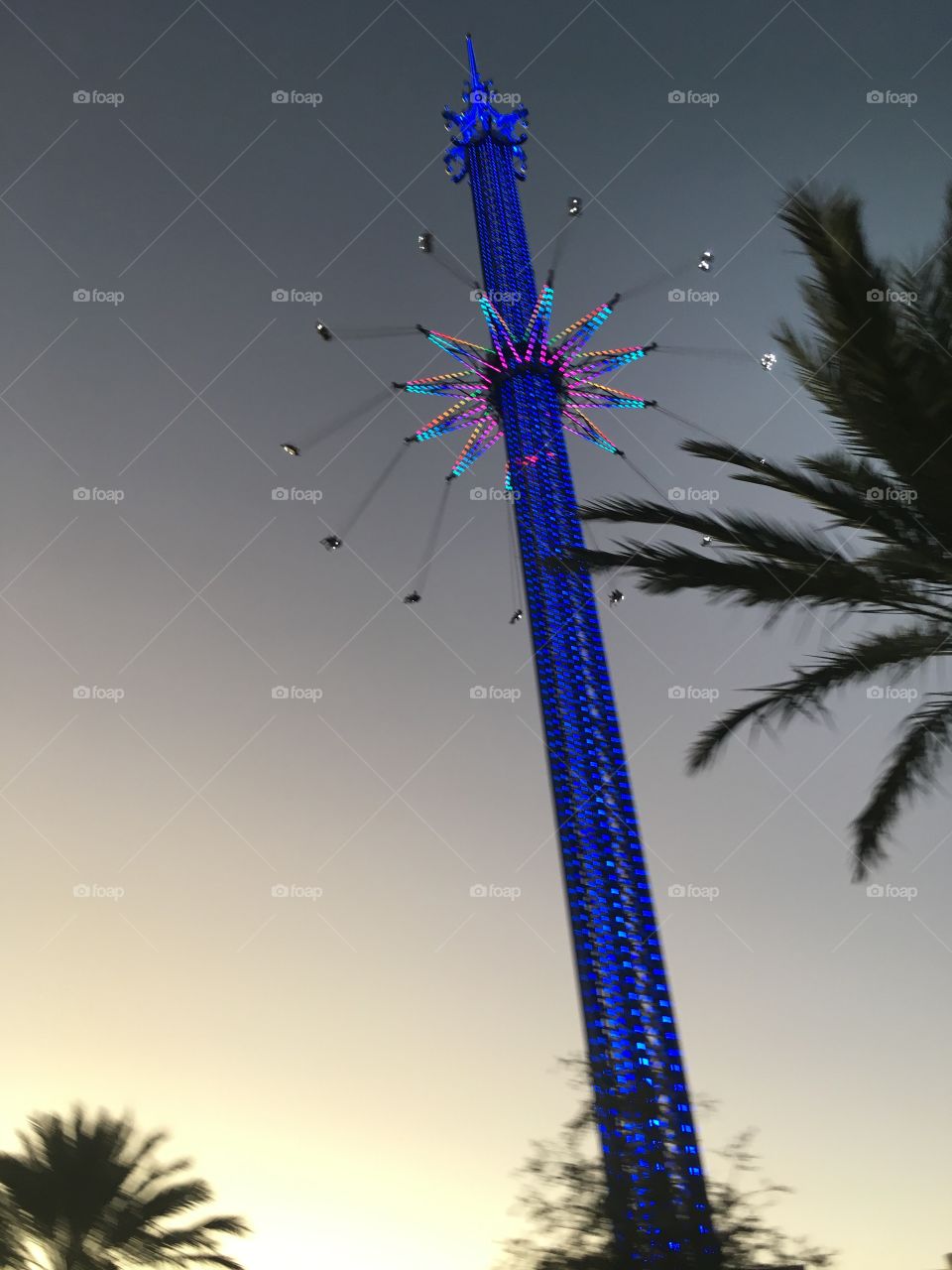 I drive Starflyer lit up in the evening sky