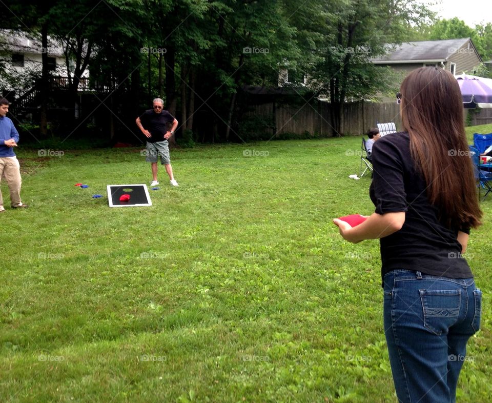 Corn hole. Fall party