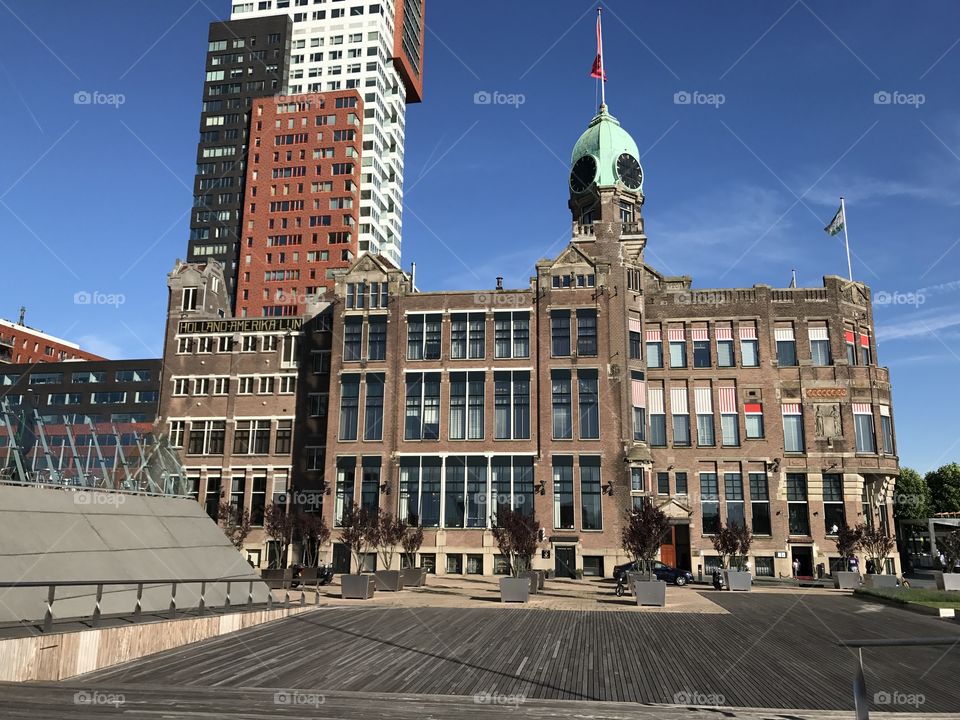 Holland America
Building
Historic 
Old
Rotterdam 