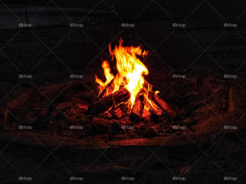 Bonfire at Mohegan Lake