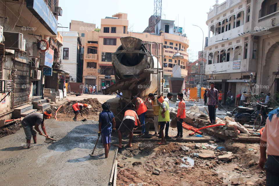 road improvement work